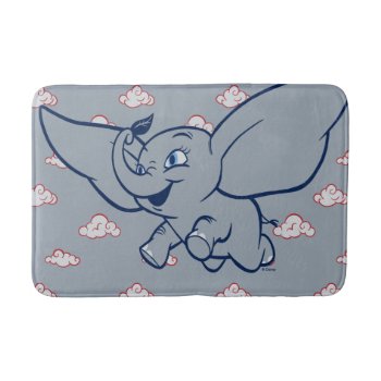 Dumbo | Cartoon Dumbo Flying With Feather Bath Mat by dumbo at Zazzle
