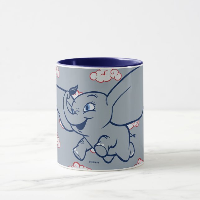 Dumbo | Cartoon Dumbo Flying With Feather Mug (Center)