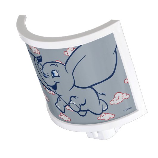 Dumbo | Cartoon Dumbo Flying With Feather Night Light (Angled)