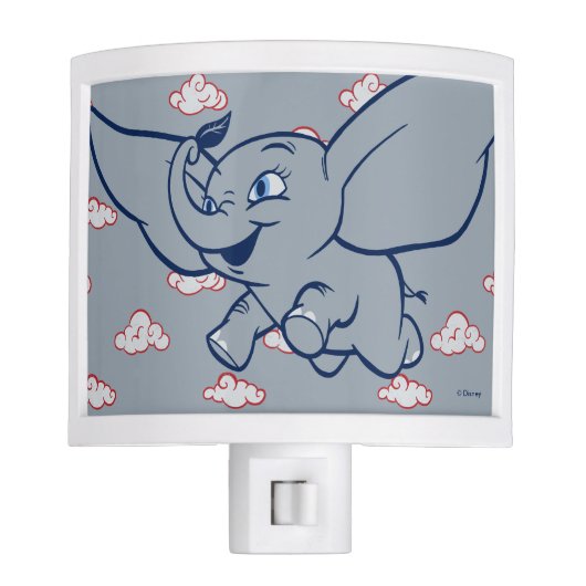 Dumbo | Cartoon Dumbo Flying With Feather Night Light (Front)