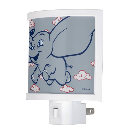 Dumbo | Cartoon Dumbo Flying With Feather Night Light (Left)