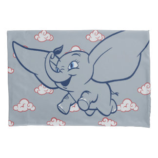 Dumbo | Cartoon Dumbo Flying With Feather Pillow Case