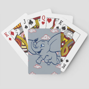 Dumbo   Cartoon Dumbo Flying With Feather Poker Cards