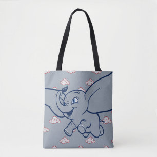 Dumbo   Cartoon Dumbo Flying With Feather Tote Bag