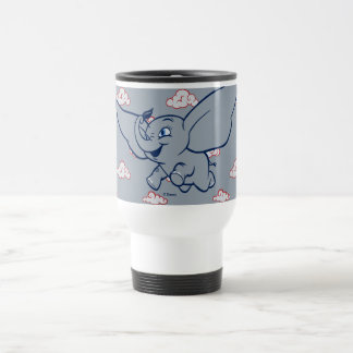 Dumbo | Cartoon Dumbo Flying With Feather Travel Mug