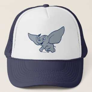 Dumbo Cartoon Dumbo Flying With Feather Trucker Hat