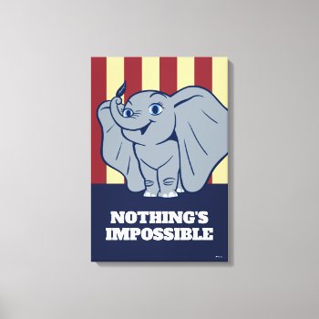 Dumbo | Cartoon Dumbo Holding Up Feather Canvas Print by dumbo at Zazzle