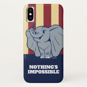 Dumbo   Cartoon Dumbo Holding Up Feather iPhone X Case