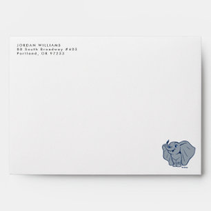 Dumbo Cartoon Dumbo Holding Up Feather Envelope