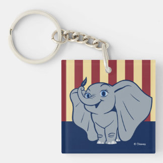 Dumbo | Cartoon Dumbo Holding Up Feather Keychain