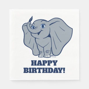 Dumbo Cartoon Dumbo Holding Up Feather Napkins