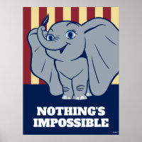 Dumbo | Cartoon Dumbo Holding Up Feather
