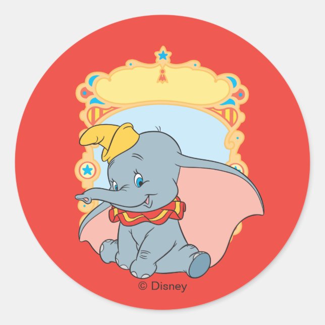 Dumbo Classic Round Sticker (Front)