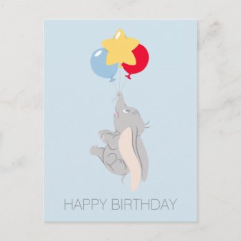 Dumbo & Colorful Balloons | Happy Birthday Postcard by dumbo at Zazzle