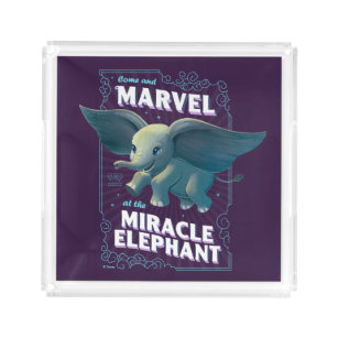Dumbo   Come And Marvel At The Miracle Elephant Acrylic Tray