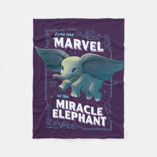 Dumbo  Come And Marvel At The Miracle Elephant Fleece Blanket