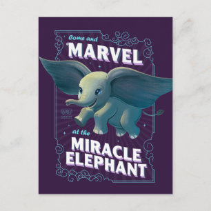 Dumbo Come And Marvel At The Miracle Elephant Postcard