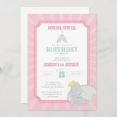 Dumbo | Come One, Come All - Pink Birthday Circus Invitation (Front/Back)