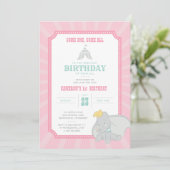 Dumbo | Come One, Come All - Pink Birthday Circus Invitation (Standing Front)