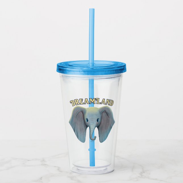 Dumbo | Cute Large Ears Painted Art Acrylic Tumbler (Front)