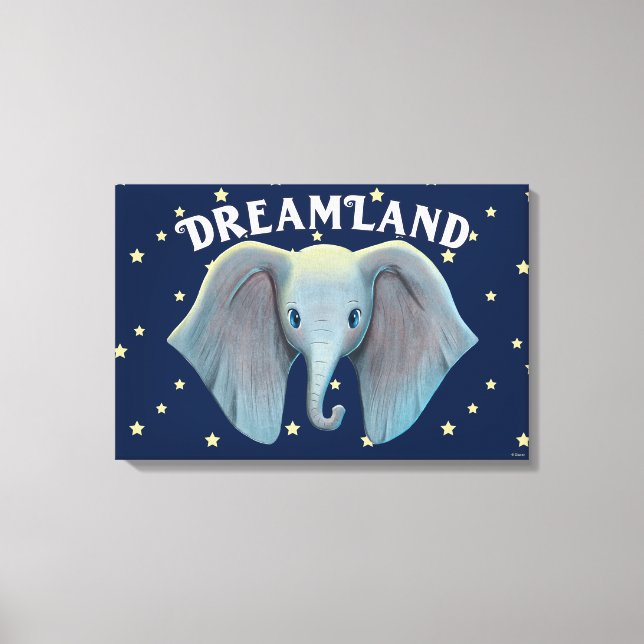 Dumbo | Cute Large Ears Painted Art Canvas Print (Front)