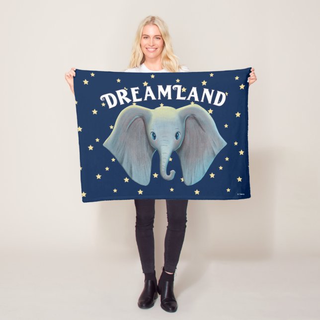 Dumbo | Cute Large Ears Painted Art Fleece Blanket (In Situ)