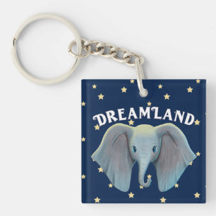 Dumbo Cute Large Ears Painted Art Keychain