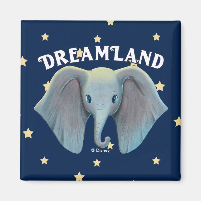 Dumbo | Cute Large Ears Painted Art Magnet (Front)