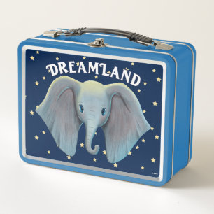 Dumbo Cute Large Ears Painted Art Metal Lunch Box