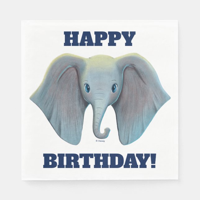 Dumbo | Cute Large Ears Painted Art Napkins (Front)