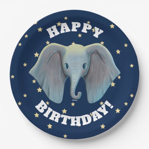 Dumbo  Cute Large Ears Painted Art Paper Plates