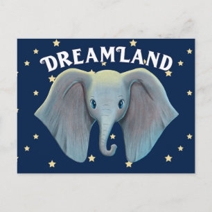 Dumbo   Cute Large Ears Painted Art Postcard