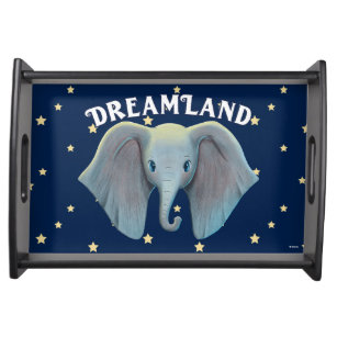 Dumbo   Cute Large Ears Painted Art Serving Tray