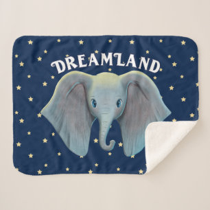 Dumbo Cute Large Ears Painted Art Sherpa Blanket