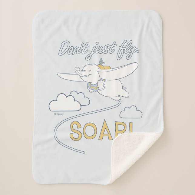 Dumbo | Don't Just Fly. SOAR Sherpa Blanket (Front)