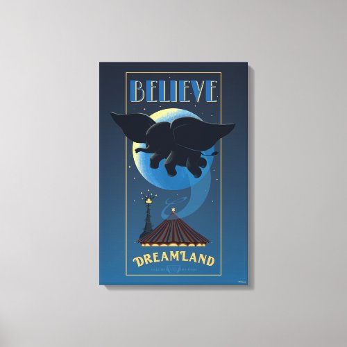 Dumbo  Dreamland Believe Attraction Art Canvas Print
