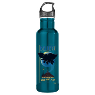 Dumbo   Dreamland "Believe" Attraction Art Stainless Steel Water Bottle