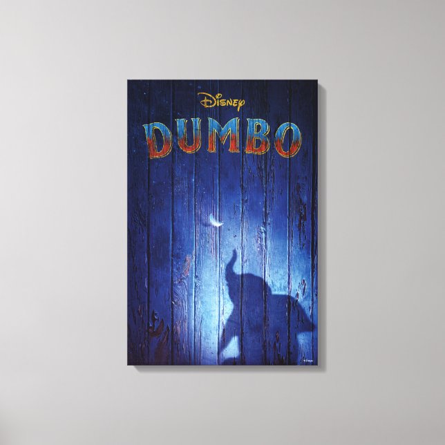 Dumbo | Dumbo Shadow With Feather Theatrical Art Canvas Print (Front)