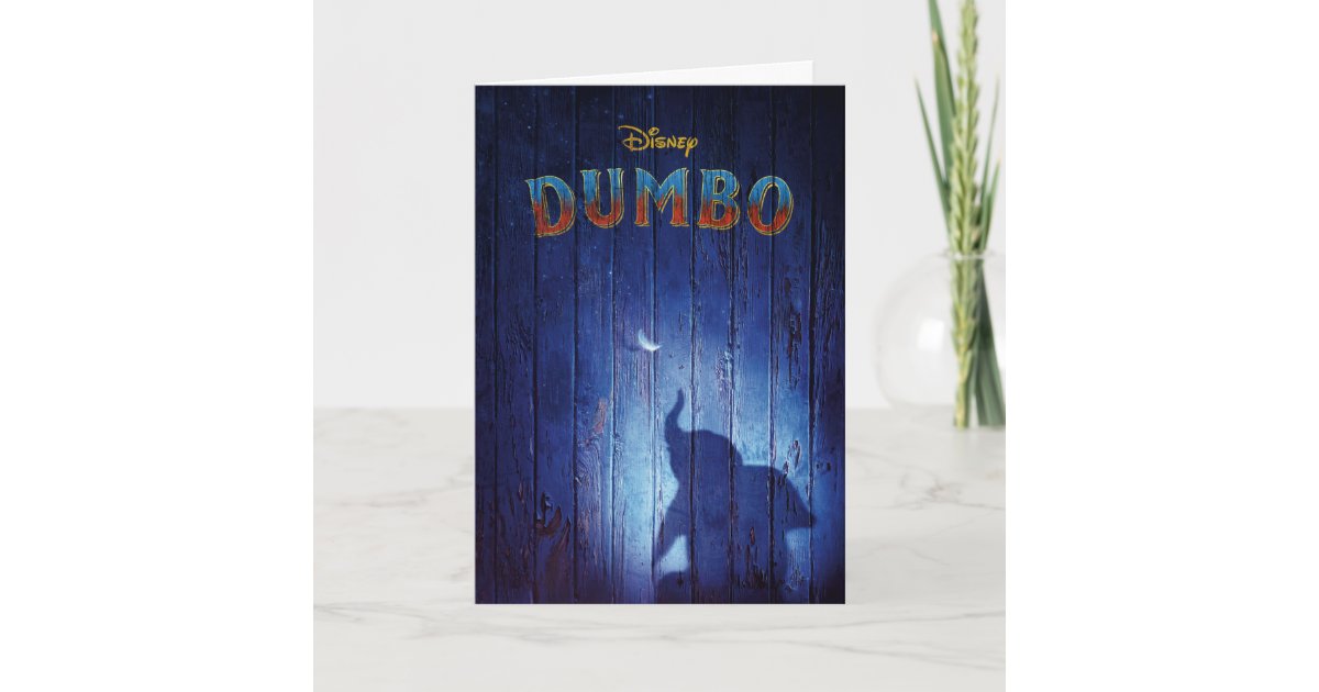 Dumbo Shadow Dumbo | Dumbo Shadow With Feather Theatrical Art Card | Zazzle