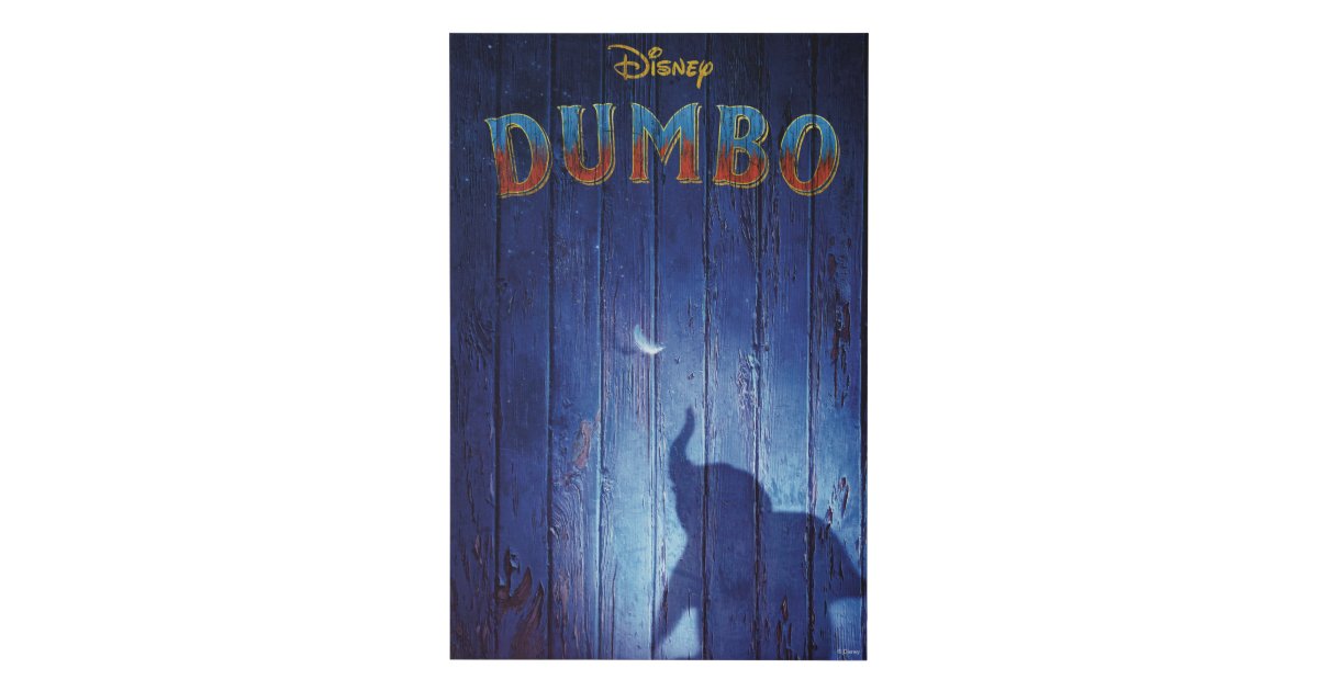 Dumbo Shadow Dumbo | Dumbo Shadow With Feather Theatrical Art Faux Canvas Print | Zazzle