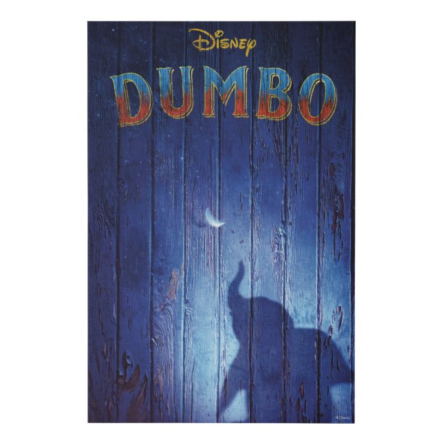 Dumbo | Dumbo Shadow With Feather Theatrical Art Faux Canvas Print (Front)
