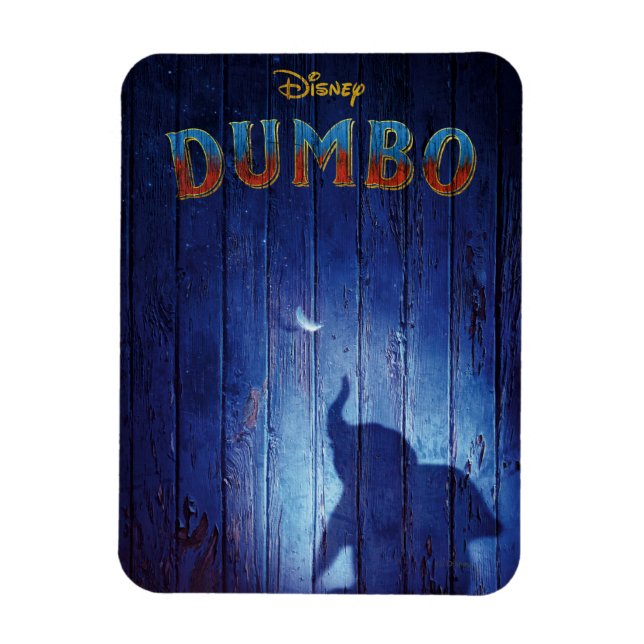 Dumbo | Dumbo Shadow With Feather Theatrical Art Magnet (Vertical)