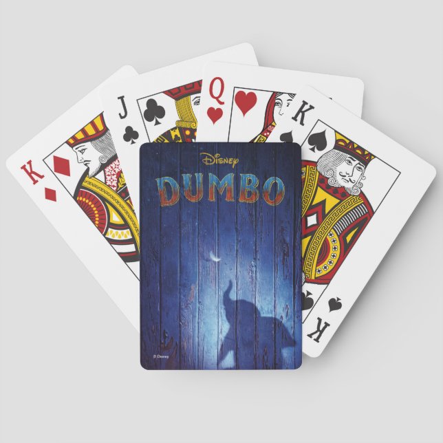 Dumbo | Dumbo Shadow With Feather Theatrical Art Poker Cards (Back)