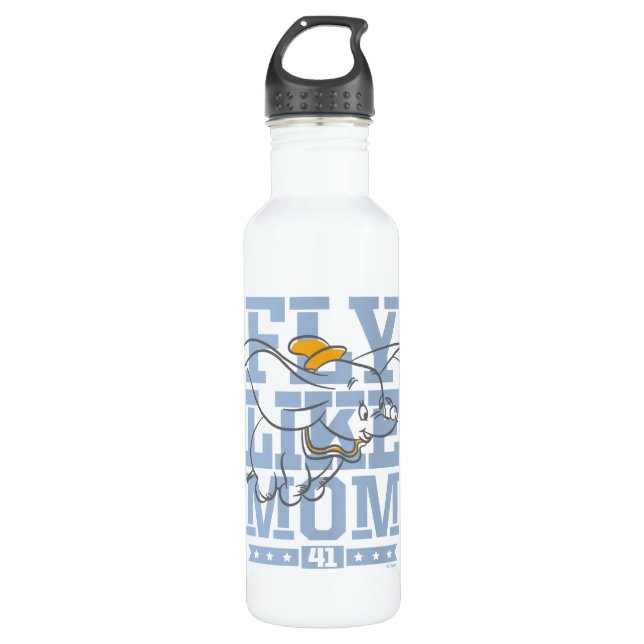 Dumbo | Fly Like Mom Stainless Steel Water Bottle (Front)