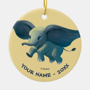 Dumbo Flying Dumbo Painted Art Ceramic Ornament