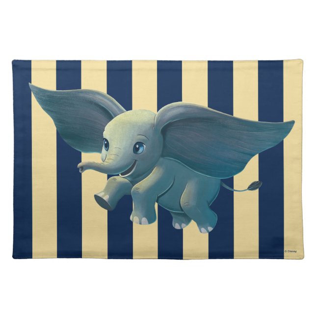 Dumbo | Flying Dumbo Painted Art Cloth Placemat (Front)