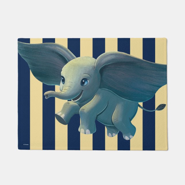 Dumbo | Flying Dumbo Painted Art Doormat (Front)