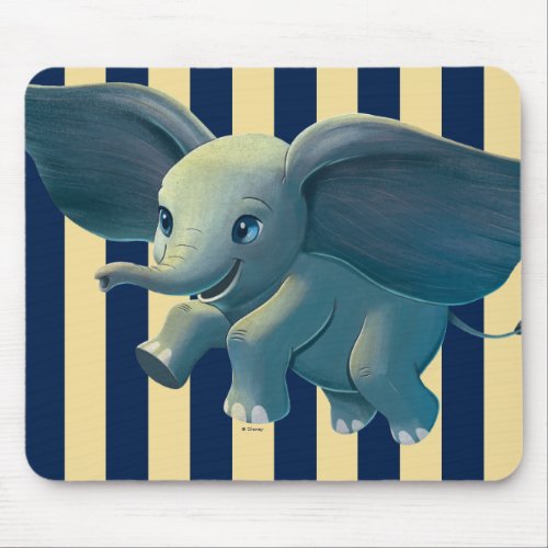 Dumbo  Flying Dumbo Painted Art Mouse Pad