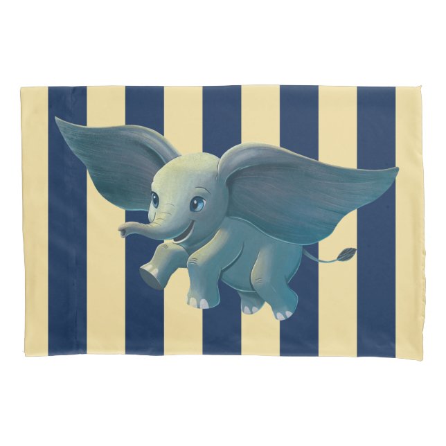 Dumbo | Flying Dumbo Painted Art Pillow Case (Front)
