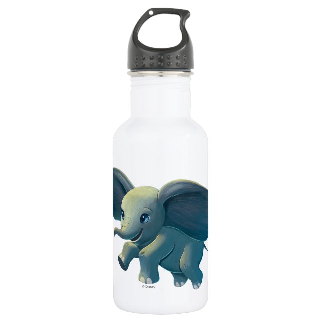 Dumbo | Flying Dumbo Painted Art Stainless Steel Water Bottle (Front)